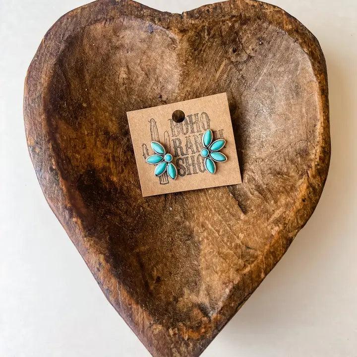 Western Turquoise Stud Earrings
