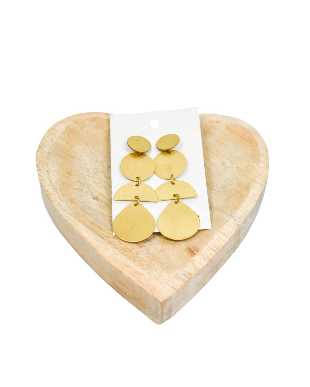 Gold Sculpted Dangle Earrings
