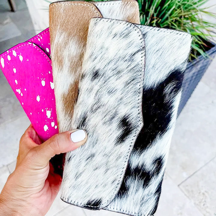 Western Hair On Cowhide Leather Wallet
