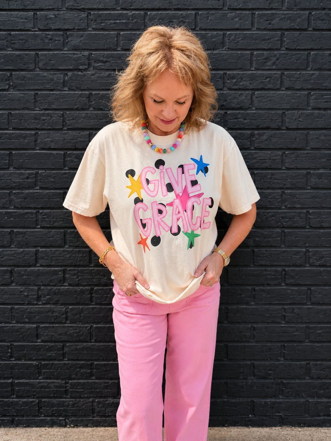 Give Grace Ivory Classic Crew