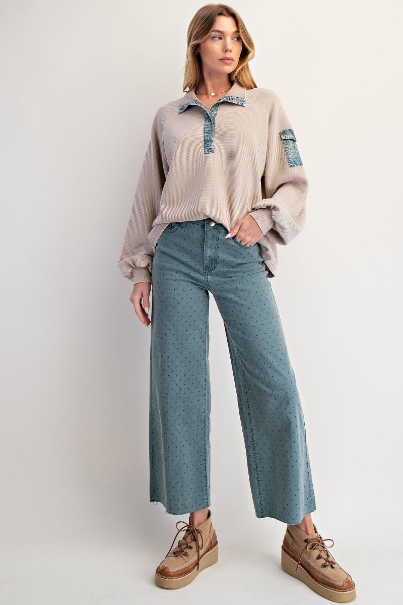 EASEL Isla Mineral-Wash Pullover