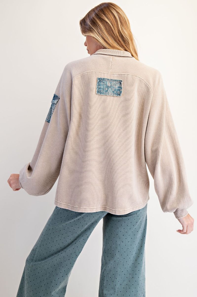 EASEL Isla Mineral-Wash Pullover