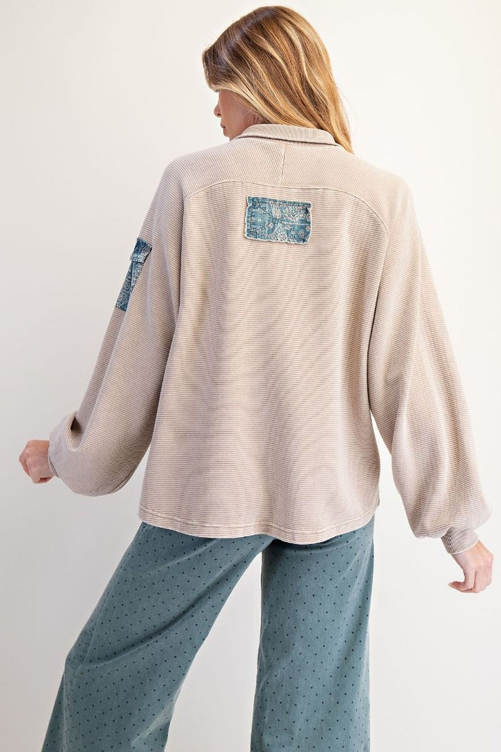 EASEL Isla Mineral-Wash Pullover