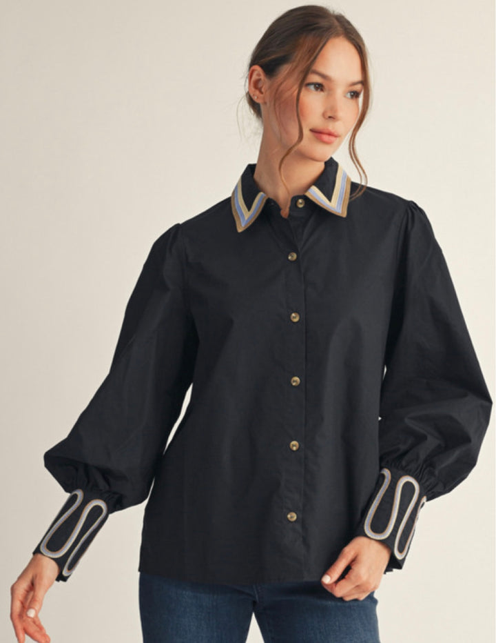Elevated Embroidered Button Down