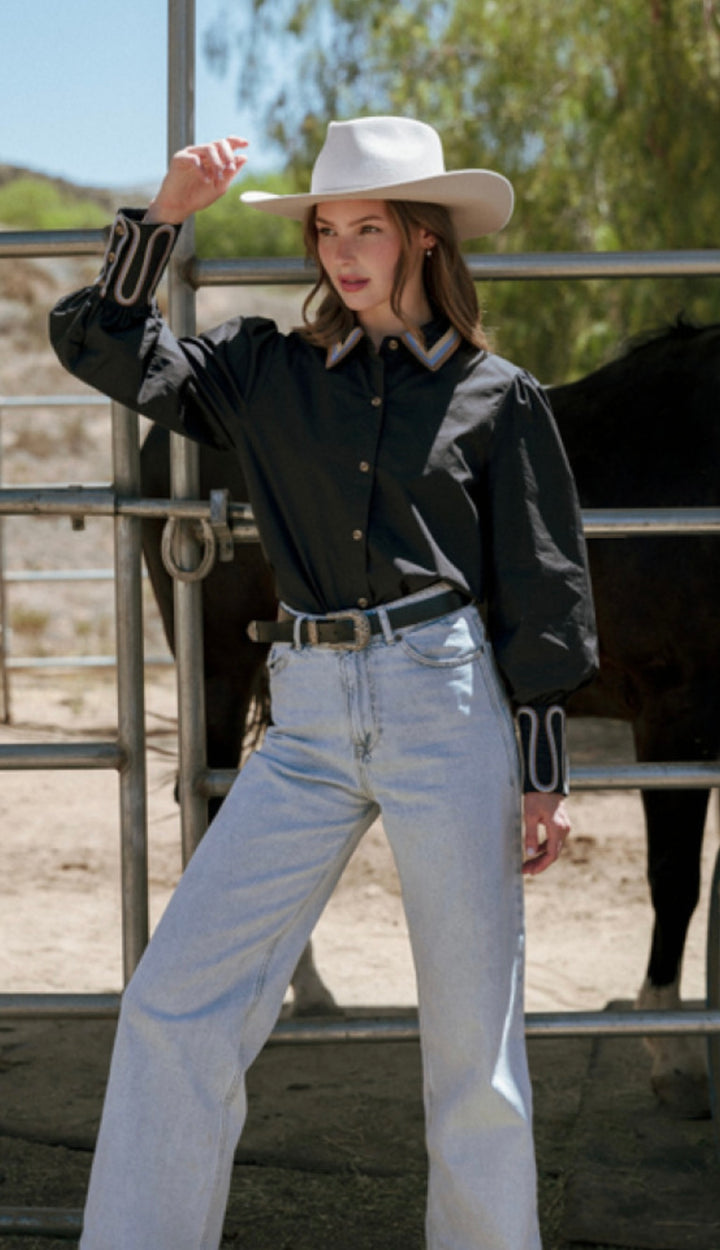 Elevated Embroidered Button Down