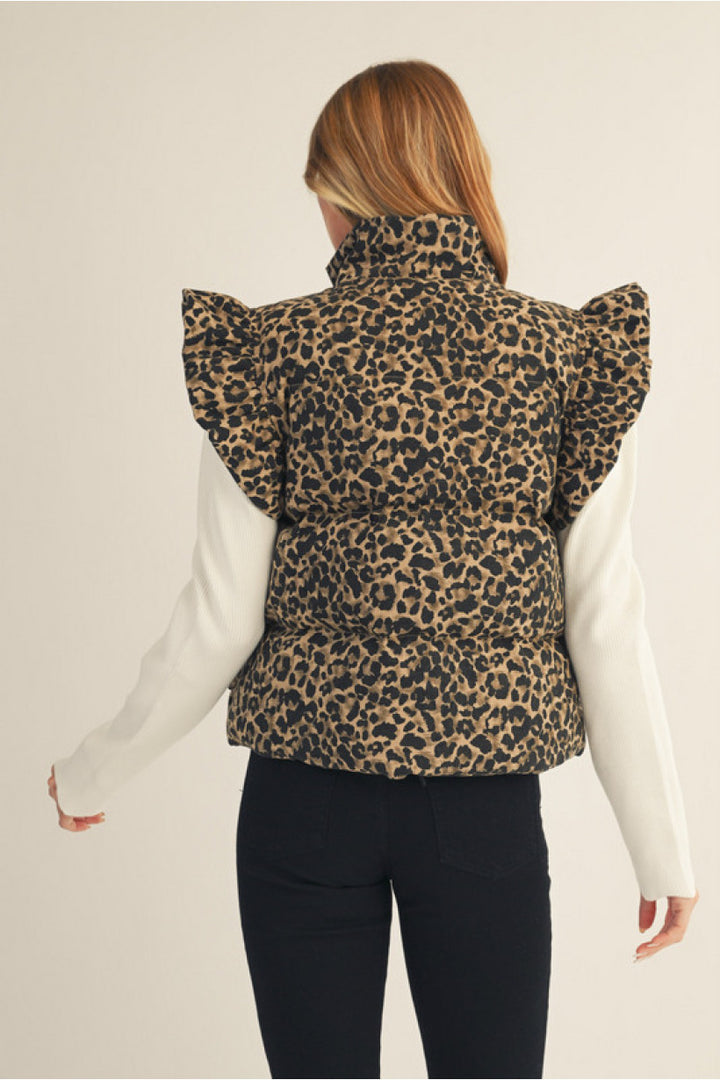JODIFL Valencia Ruffle-Trim Quilted Vest
